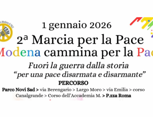 SECONDA MARCIA DELLA PACE A MODENA: 1 GENNAIO 2026 DALLE ORE 15